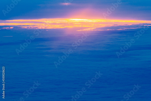 Sunset Aerial Cloudscape Scene