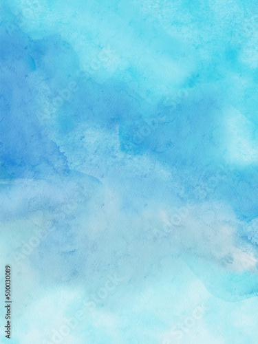 Abstract blue watercolor paint background. Vector illustration