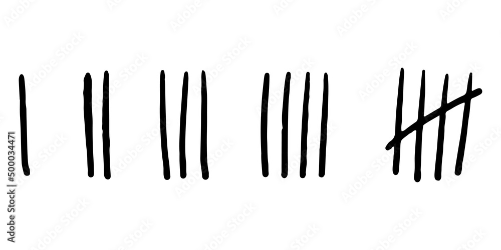 doodle Count bar. Count the days counted in slashes on the walls of a deserted island or prison. vector illustration. doodle Count bar. Count the days counted in slashes on the walls of a deserted island or prison. vector illustration.