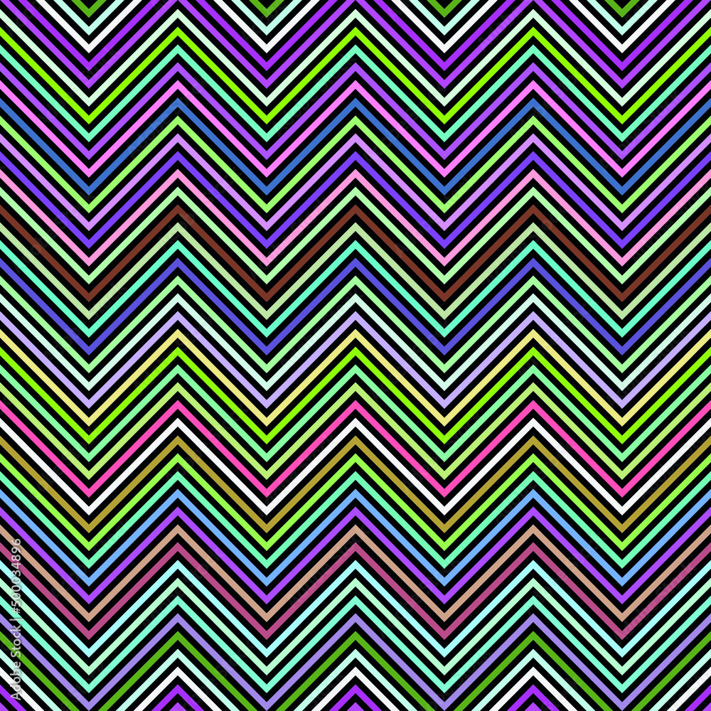 Seamless pattern with colorful zigzag stripes, vector EPS 10