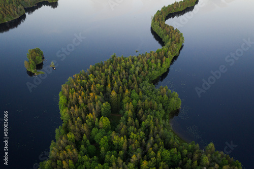 Winding piece of land photo