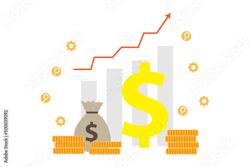 Growing graph of business investment