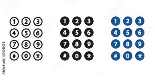 Illustration of a phone keyboard. Vector Art Illustration. eps10