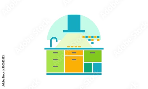 kitchen cabinet icon. vector illustration . editable logo sing symbol furniture, sink. element design