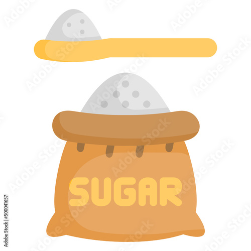 sugar sweet flat icon. Can be used for digital product, presentation, print design and more.