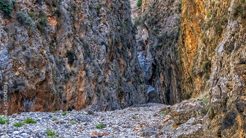 Hiking in the Aradena canyon photo