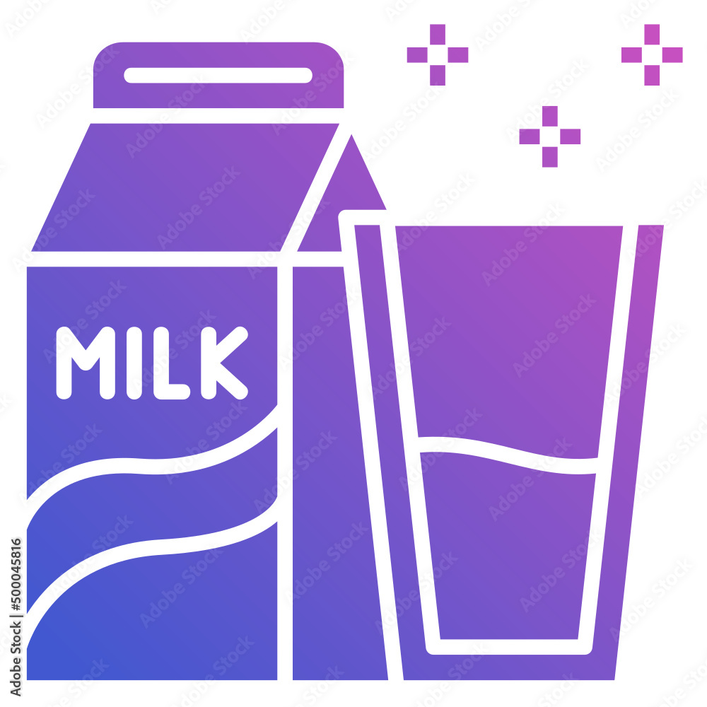 milk dairy flat gradient icon. Can be used for digital product, presentation, print design and more. milk dairy flat gradient icon. Can be used for digital product, presentation, print design and more.