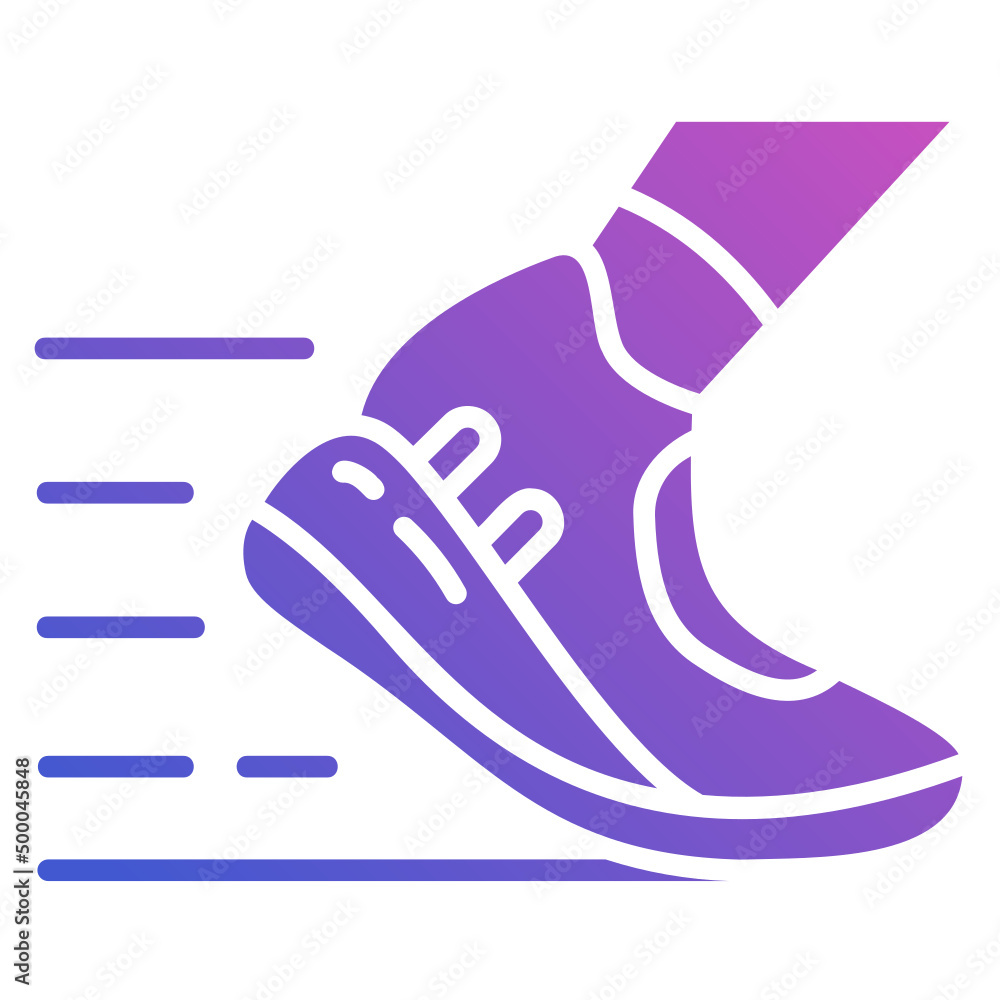 running shoes flat gradient icon. Can be used for digital product, presentation, print design and more. running shoes flat gradient icon. Can be used for digital product, presentation, print design and more.