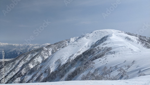 snow covered mountains