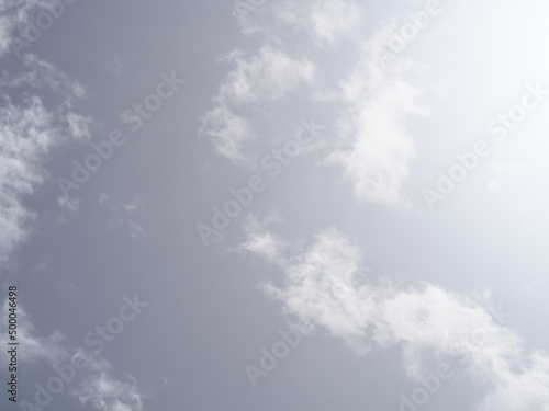 Sunny Sky with Light Clouds. blue sky with white sunlight in the background