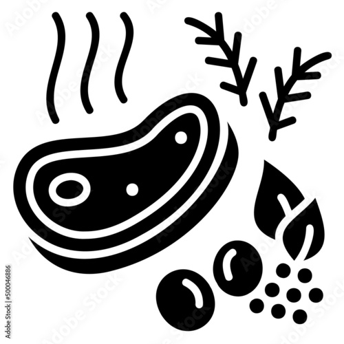 meat food protein glyph icon. Can be used for digital product, presentation, print design and more.