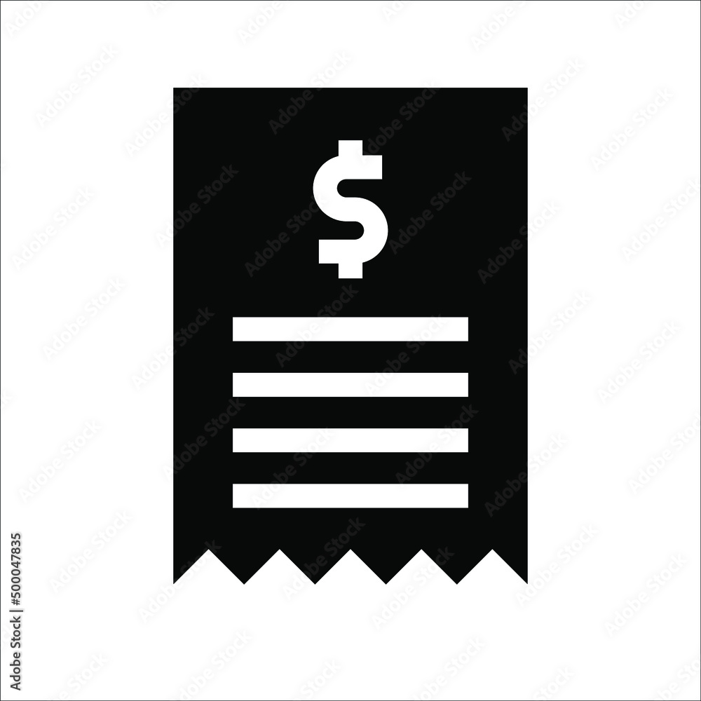 paper receipt line icon, outline vector sign, linear pictogram isolated on white. logo illustration paper receipt line icon, outline vector sign, linear pictogram isolated on white. logo illustration
