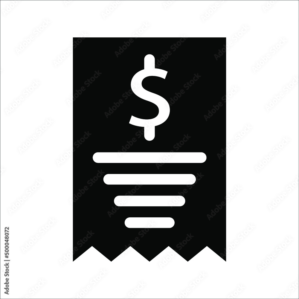 paper receipt line icon, outline vector sign, linear pictogram isolated on white. logo illustration paper receipt line icon, outline vector sign, linear pictogram isolated on white. logo illustration