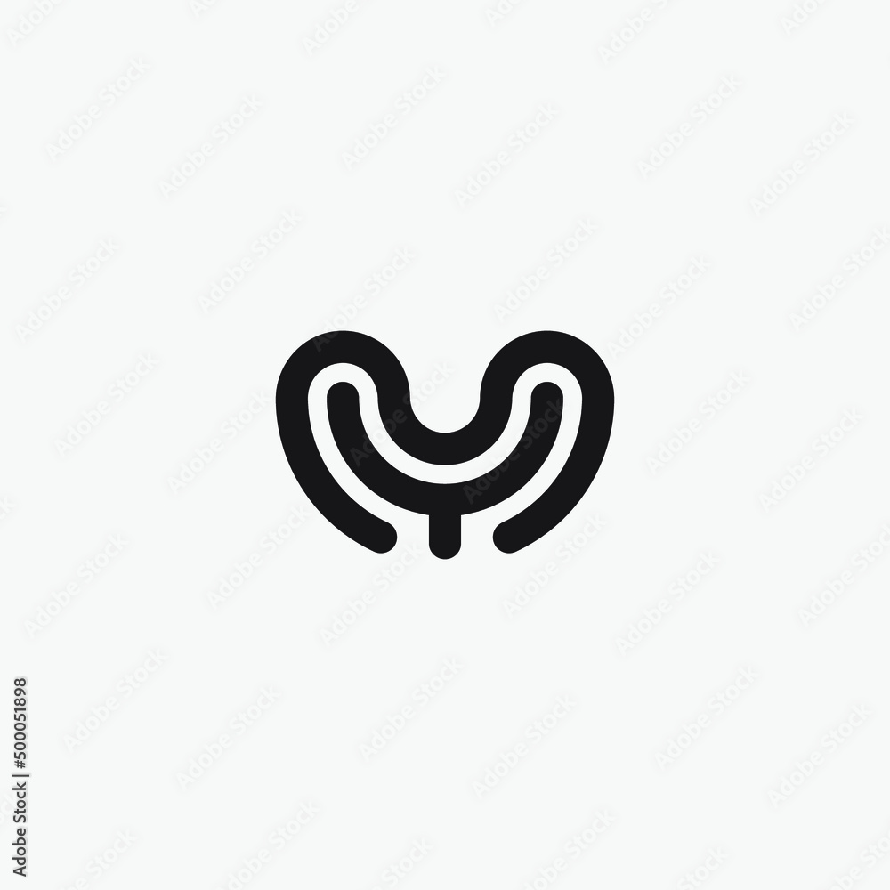 MY letter monogram logo design. MY letter monogram logo design.