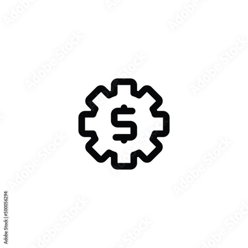 dollar icon in a gear