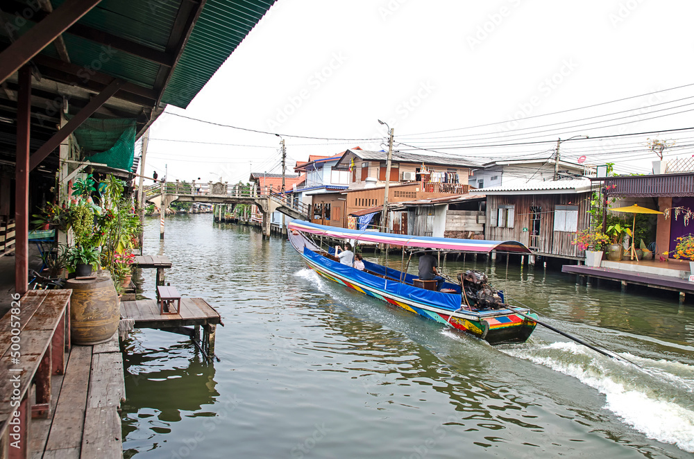 boat for travel in canall,Bangkok Thailand