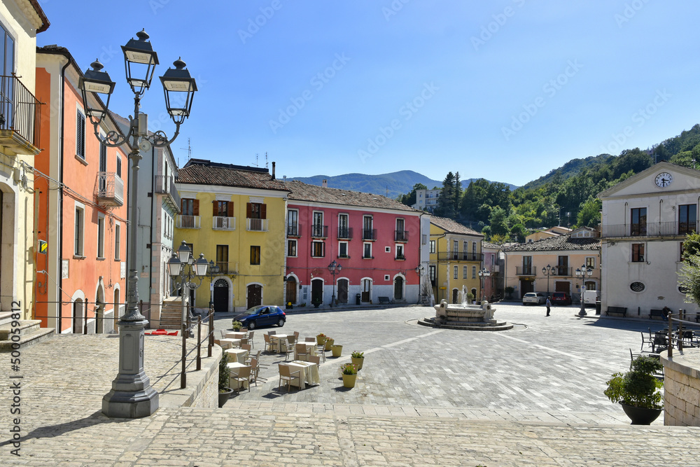 Φωτογραφία Square in Sepino, a village in the Molise region of Italy.