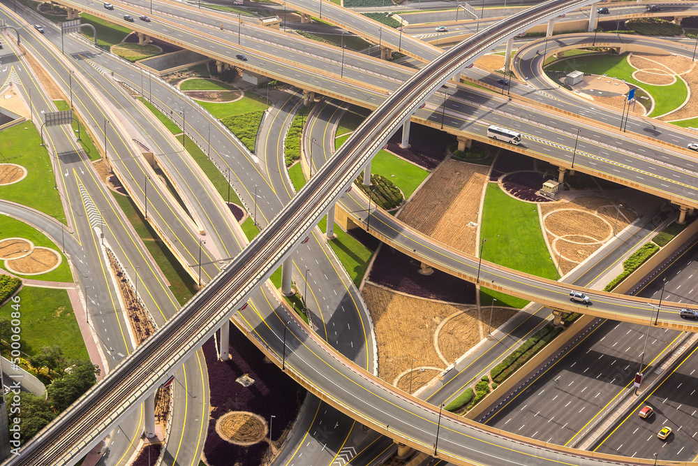 Intersection in Dubai Intersection in Dubai
