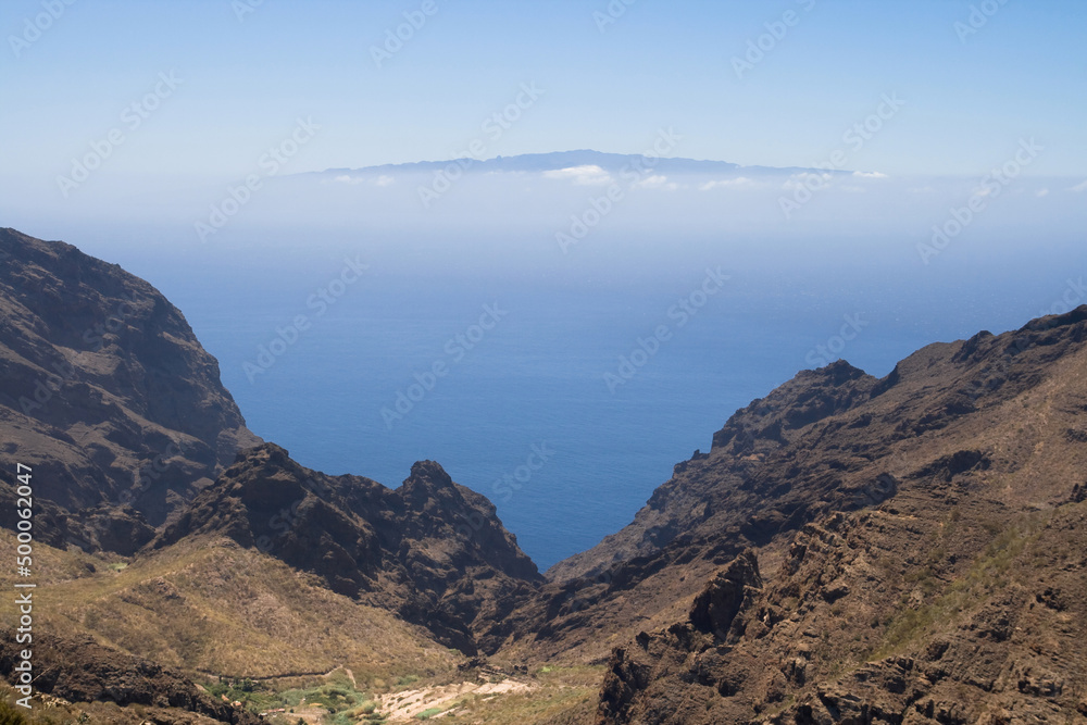 Cliffs of Masca and La Gomera, Tenerife, Canary Islands