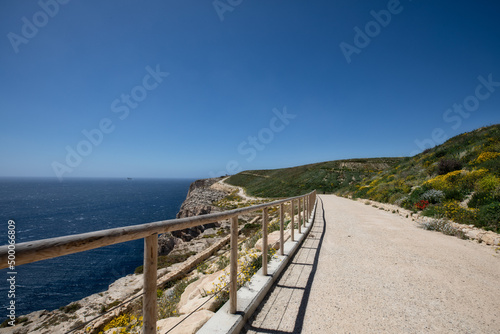 Fototapeta Naklejka Na Ścianę i Meble -  Panoramic view of Zurrieq village in Malta. wied fulija Maltese countryside. landscape in malta