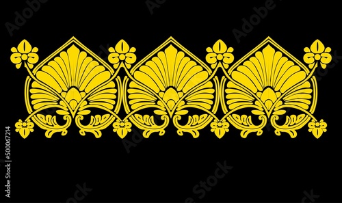 Floral pattern. wood carving pattern