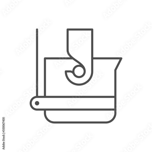 Metallurgical ladle line outline icon