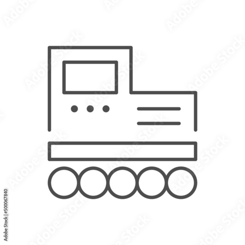 Metallurgical equipment line outline icon