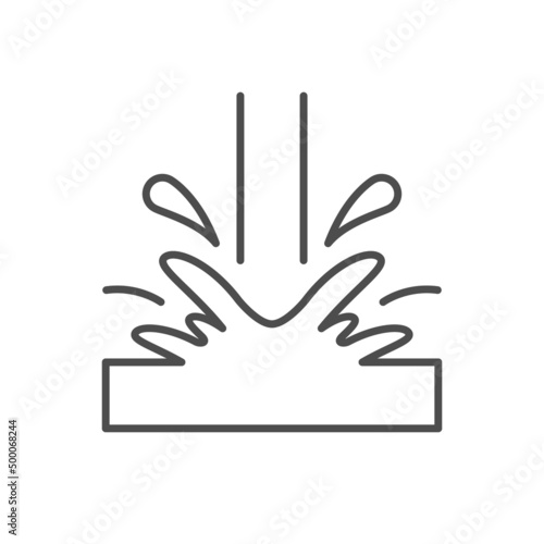 Splash of liquid line outline icon