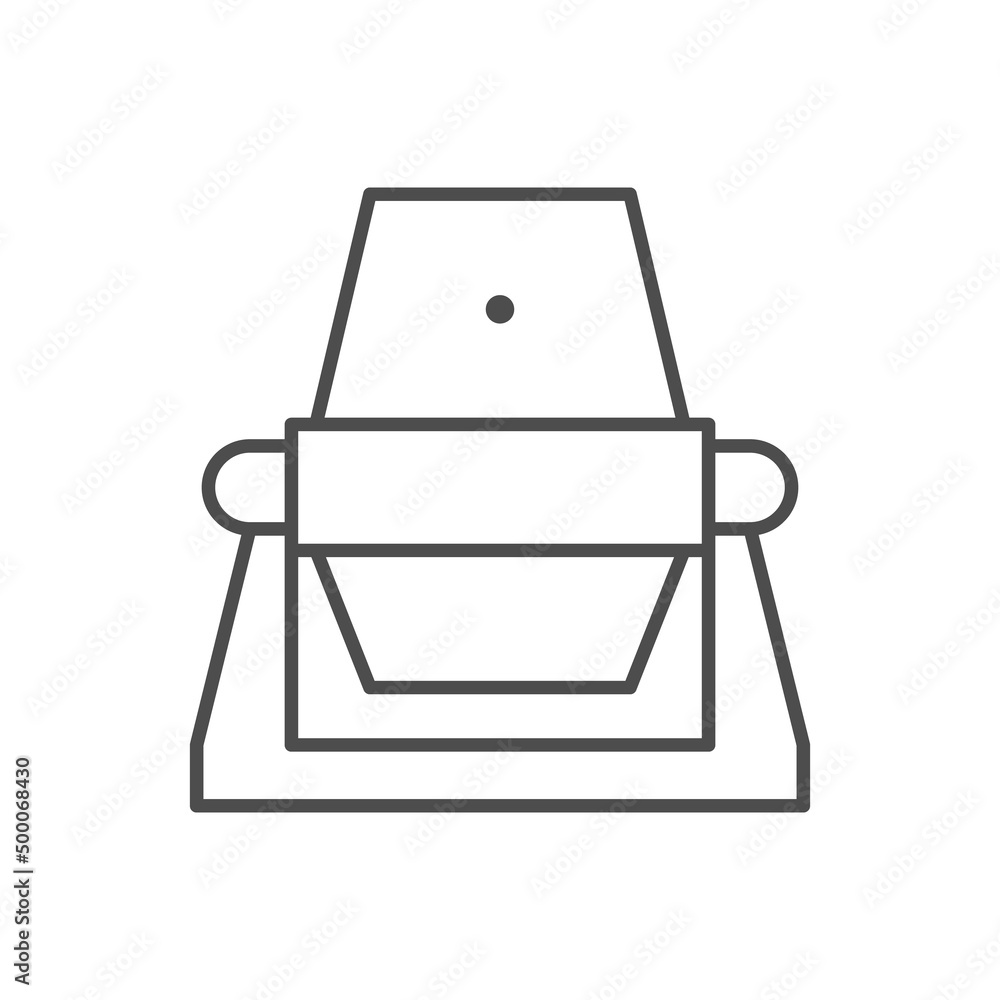 Metallurgical ladle line outline icon