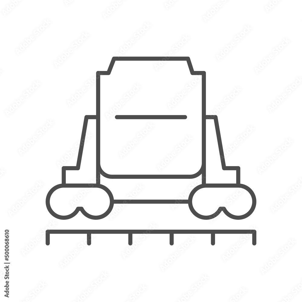 Metallurgical ladle line outline icon Metallurgical ladle line outline icon