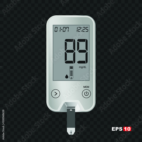 Vector art of blood glucose meter