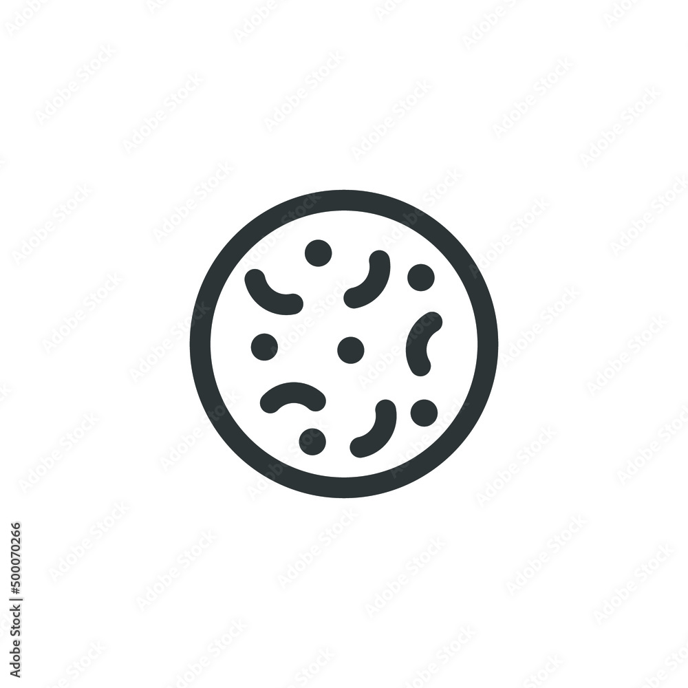 Vector sign of the Bacteria symbol is isolated on a white background. Bacteria icon color editable. Vector sign of the Bacteria symbol is isolated on a white background. Bacteria icon color editable.