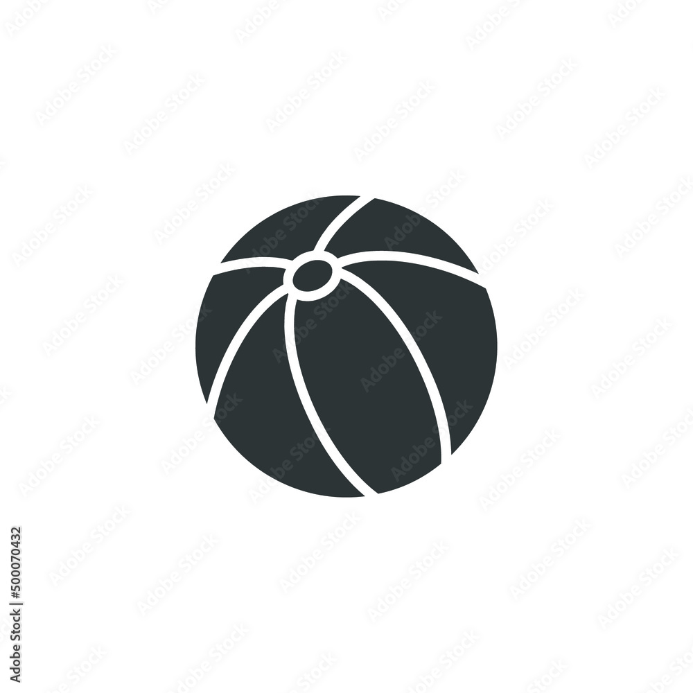 Vector sign of the beach ball symbol is isolated on a white background. beach ball icon color editable. Vector sign of the beach ball symbol is isolated on a white background. beach ball icon color editable.