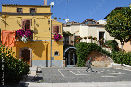 Obraz na plátně Small street in Melfi, a city in the Basilicata region in Italy.