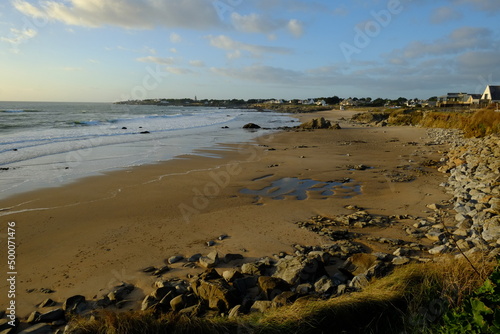 The beach of la Govelle in November. Batz-sur-mer, France.