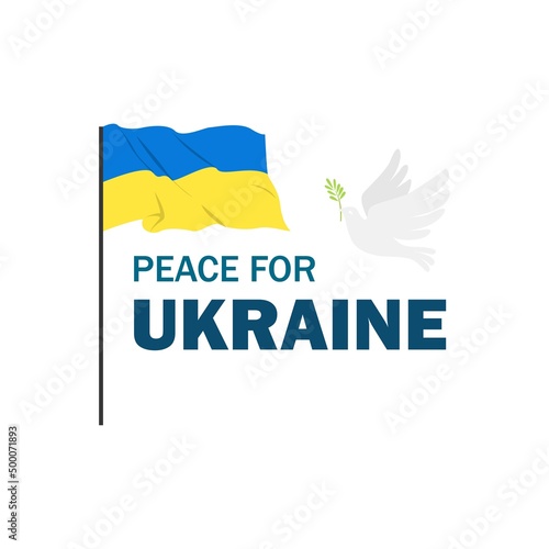 War in Ukraine. Russia attacked Ukraine. Stop war. Pray for Ukraine. vector