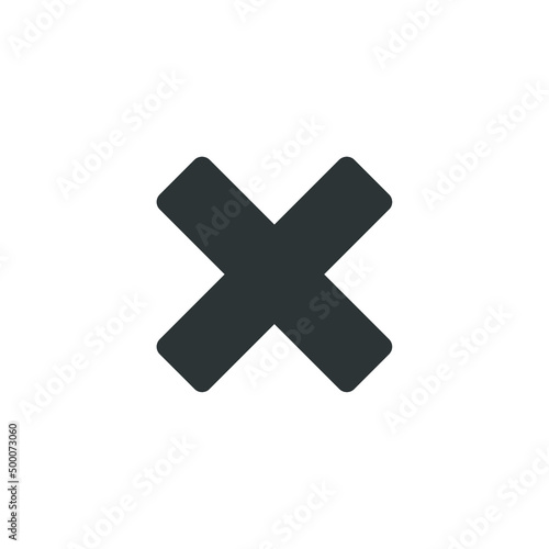 Vector sign of the cross symbol is isolated on a white background. cross icon color editable.