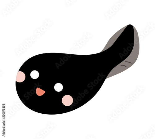 かわいいオタマジャクシのイラスト　素材