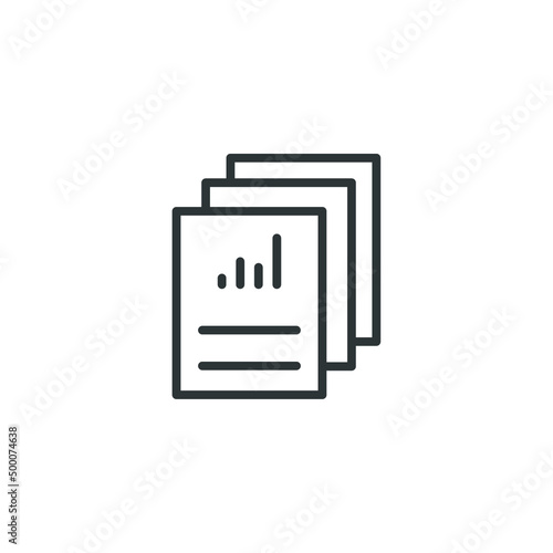Vector sign of the Document like auditing symbol is isolated on a white background. Document like auditing icon color editable.