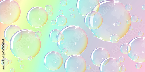 Rainbow bubbles background