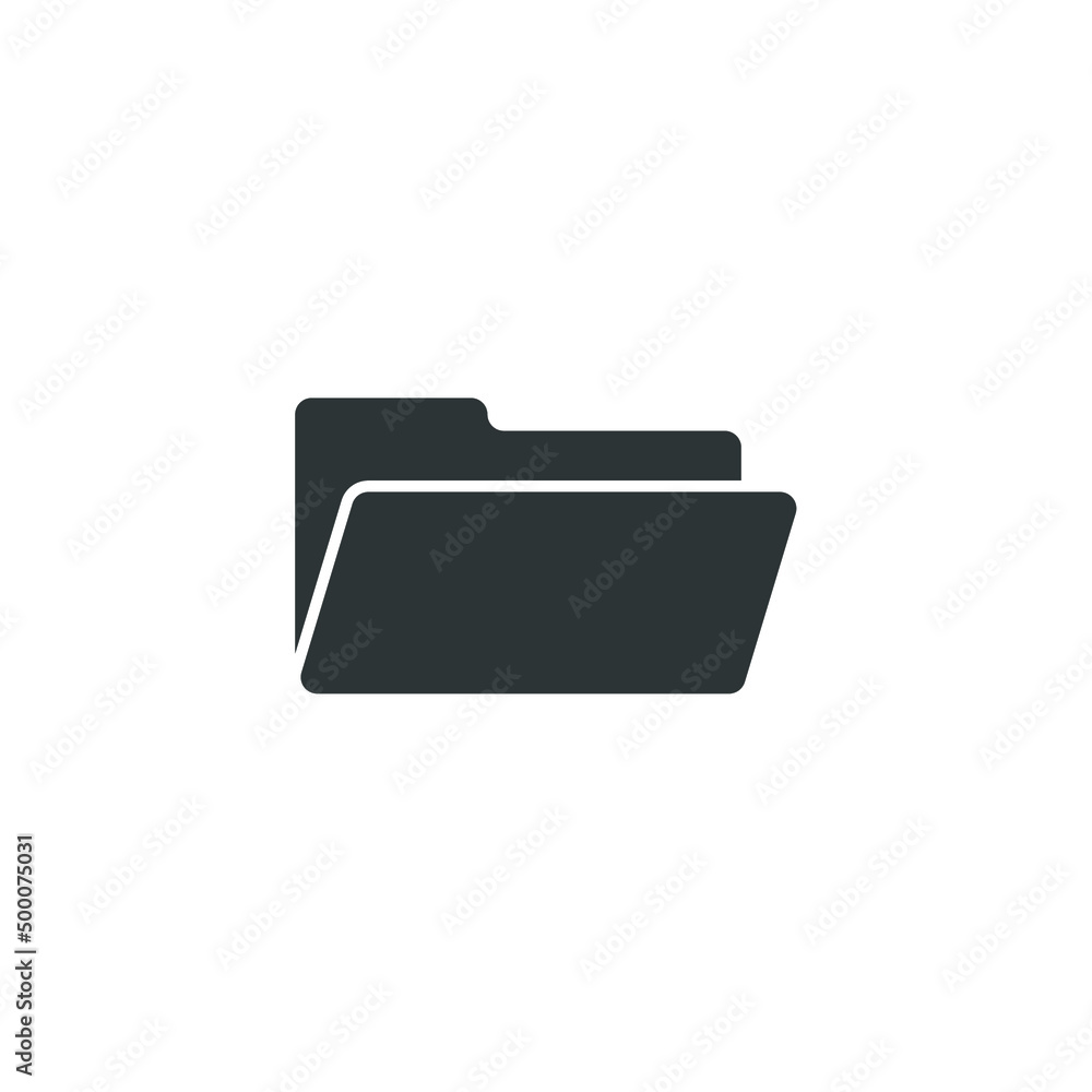 Vector sign of the Folder symbol is isolated on a white background. Folder icon color editable. Vector sign of the Folder symbol is isolated on a white background. Folder icon color editable.