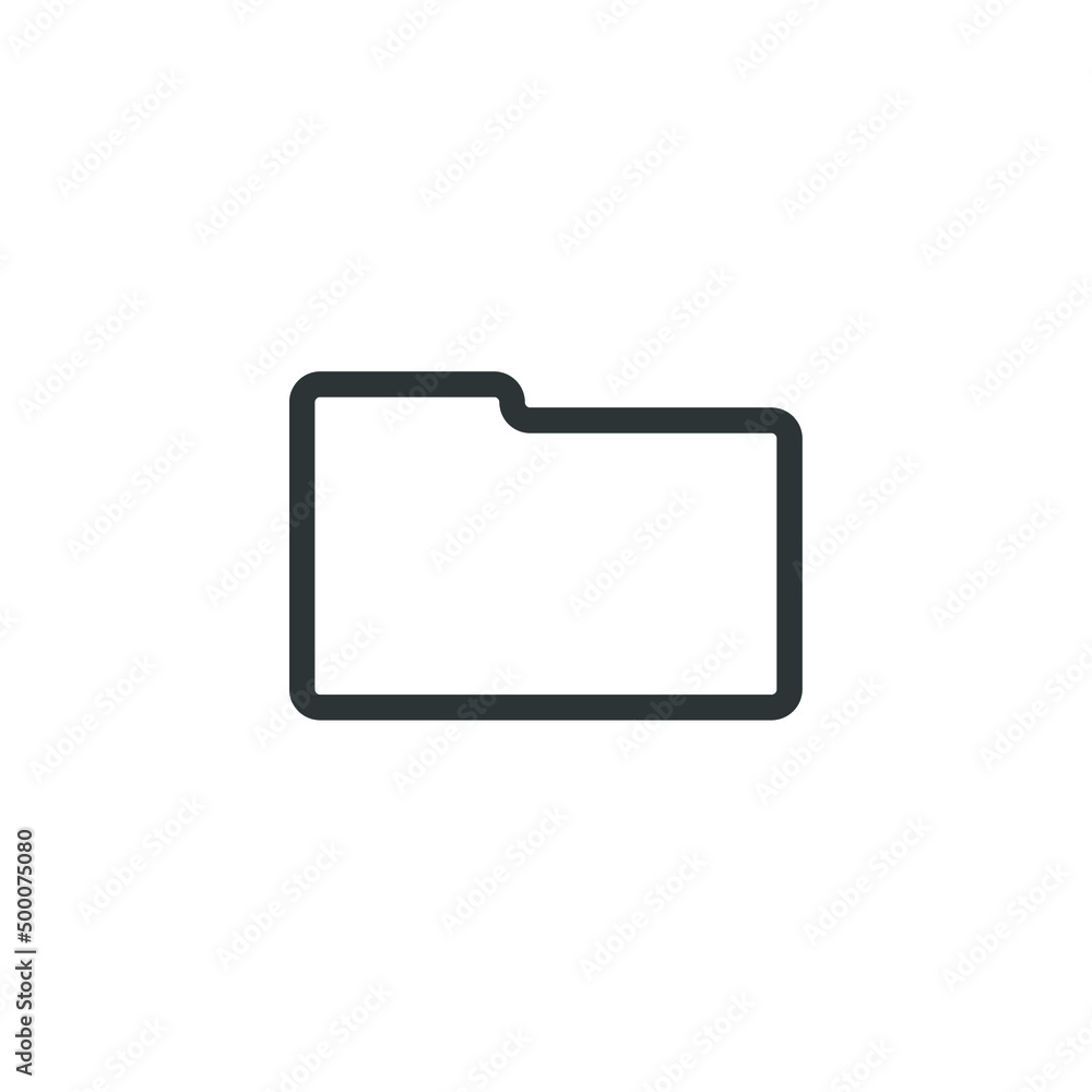 Vector sign of the Folder symbol is isolated on a white background. Folder icon color editable. Vector sign of the Folder symbol is isolated on a white background. Folder icon color editable.