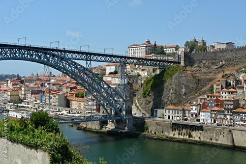 Porto panoramic view with Douro river and Zona Ribeira - Portugal 