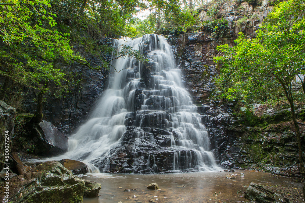 Fototapeta premium 39 Steps Waterfall in Hogsback, Eastern Cape, South Africa