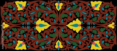 Floral pattern. carving wood pattern