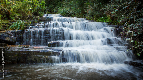 Long exposure of 39 Steps Cascade in Hogsback  Eastern Cape  South Africa