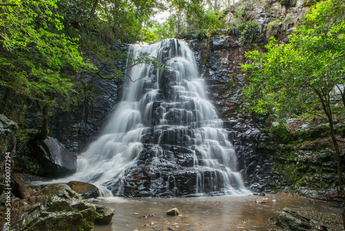 Fototapeta Naklejka Na Ścianę i Meble -  39 Steps Waterfall in Hogsback, Eastern Cape, South Africa
