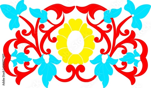 Floral pattern. carving wood pattern