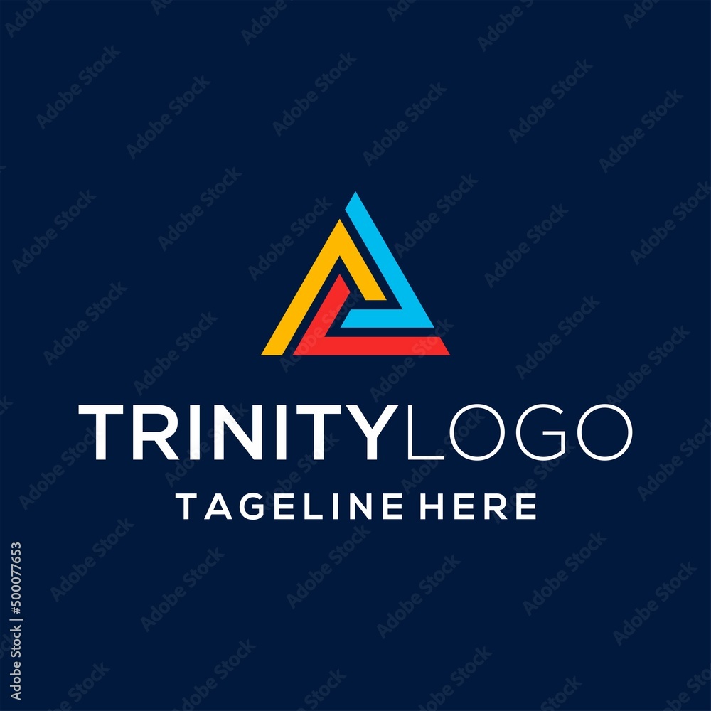 Trinity icon vector logo template illustration design Trinity icon vector logo template illustration design