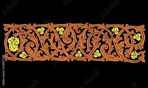 Floral pattern. carving wood pattern